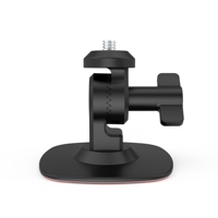 180 °   Support de casque de moto rotatif avec verrouillage à engrenage, base à vis 1/4 pour caméras d'action sur surfaces courbes, compatible GoPro Insta360 DJI