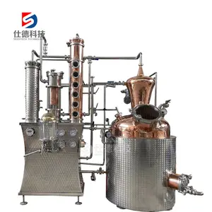 Industrial Alcohol Distiller 500L Steam Heating Stainless Steel Alcohol Recovery Column Distiller
