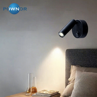 Applique murale européenne à commande tactile, projecteur orientable à 360 degrés, pour hôtel, salle de bain, coin de chambre, éclairage mural