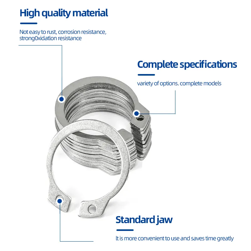 DIN471ステンレス鋼炭素鋼Cサークリップスナップリング外部サークリップリングオープン保持リング