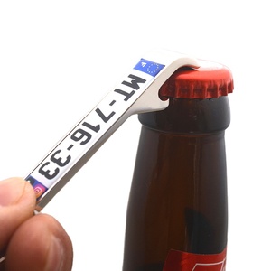 Amazom Hot Selling European Size Blank Car Plate Number Beer Bottle Opener Keychain