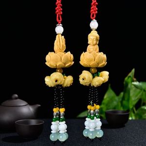Pendentif Bouddha en résine Lanka Jewelry, décoration intérieure de voiture, ornement de rétroviseur, décoration suspendue Paix Tathagata Guanyin - Product Image 1