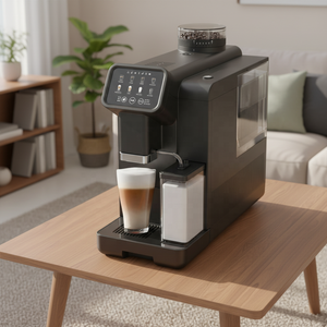 เครื่องชงกาแฟอิตาเลียนอัตโนมัติขนาดกะทัดรัด <span class=keywords><strong>ขาย</strong></span>ดี พร้อมถังใส่เมล็ด<span class=keywords><strong>กาแฟ</strong></span> 150 กรัม ถังน้ำ 1.2 ลิตร <span class=keywords><strong>ชง</strong></span>ได้ 8 ชนิด หน้าจอสัมผัส - Product Image 3