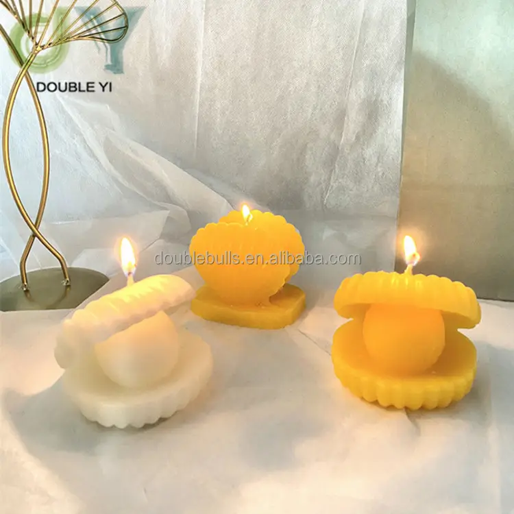 Benutzer definierte Muschel mit Perle Duft kerze, Foto Requisiten Hochzeit Souvenir Kerzenlichter
