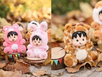 CHIBI MARUKO CHAN Blind Box 100% Asli Jepang Anime Kotak Misteri Plastik Figur Kawaii 6PCS Set Lengkap Dekorasi Meja VLT