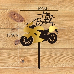 Acrílico motocicleta y Scooter <span class=keywords><strong>Feliz</strong></span> cumpleaños pastel Topper forma <span class=keywords><strong>de</strong></span> dibujos animados para decoraciones <span class=keywords><strong>de</strong></span> fiesta <span class=keywords><strong>de</strong></span> niños o <span class=keywords><strong>Día</strong></span> del Padre - Product Image 3