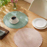 Sets de table ronds tissés et en papier Tabletex - Sets de table décoratifs pour la salle à manger, décoration intérieure personnalisée