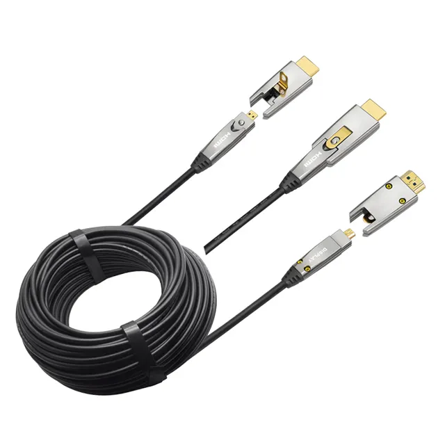 High Definition Ethernet Active Cabo Kable Fiber Optical Cable Wire 10M Micro Cables 8K Hdmi Cable 4K Data Transmission Gold
