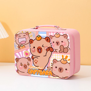 Trousse de Maquillage Portable Kulomi KT Cat Pacha Dog Cartoon Cute Stitch en PU avec Miroir, Forme Coquillage 25x18x11CM, Idéale pour Voyage et Cadeau - Product Image 6