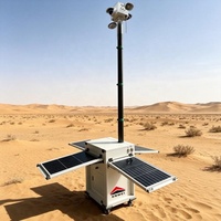 Tours de surveillance CCTV solaires portables avec mât en aluminium de 2 mètres pour la surveillance des zones éloignées