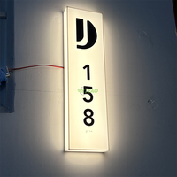 Plaque d'adresse personnalisée YIYAO avec éclairage LED décoratif en acrylique, numéro de maison pour appartement