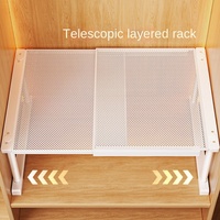 Étagère de séparation de placard réglable et extensible, support de rangement rétractable pour armoire – Optimisation de l'espace pour vêtements
