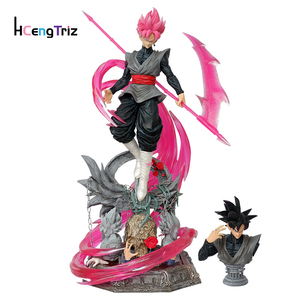 48cm超サイヤ人悟空ザマス像アニメドラゴンボールダブルボディイルミネーションPVCアクションフィギュアおもちゃ工芸品 - Product Image 1