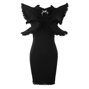 Design unique diamants mode robes de <span class=keywords><strong>cocktail</strong></span> femmes élégante <span class=keywords><strong>plume</strong></span> Club <span class=keywords><strong>robe</strong></span> de pansement - Product Image 5