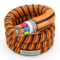 Cable Retráctil en Espiral de PUR de Alta Elasticidad PRIMEPRO, 2-7 Núcleos, Cable Flexible de Resorte, Retardante de Llama, para Uso Médico, Industrial y Robótico