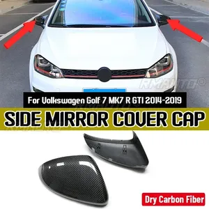 Coques de rétroviseurs latéraux en fibre de carbone sèche pour Volkswagen VW Golf 7 MK7 R-Line GTI 2014-2019 - Product Image 1