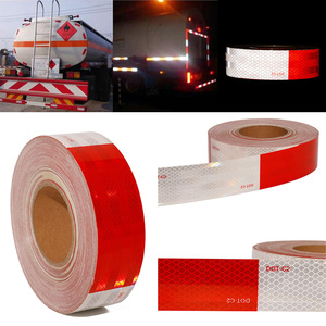 Waterproof DOT C2 Certified Prismatic <strong>Printable</strong> <strong>Adhesive</strong> Red and White Reflective Warning Tape for Cars Trucks Trailers - Product Image 5