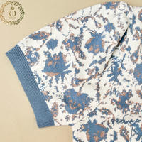 Fabricant de pulls KD, boutons en cristal personnalisés, fil métallique Lurex, pull jacquard pour femmes
