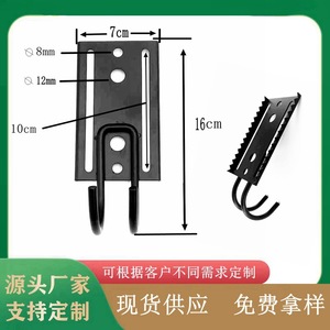 Heavy Duty Wall Mounted Metal <b>Hooks</b> Rectangle <b>Black</b> Outdoor Hunting Storage <b>Hooks</b> For Warehouse Bicycle Clothing Organizer - Product Image 3