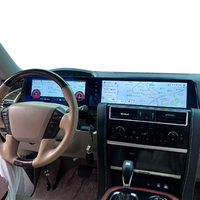 ZWNAV Écran double 24,6 pouces pour Nissan Patrol Y62 QX80, mise à niveau Y63 2012-2024, autoradio Android, tableau de bord numérique