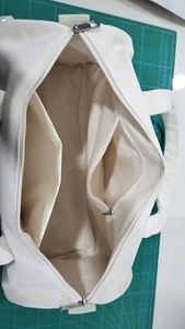 Sac fourre-tout et sac messager en toile tendance MOQ, unisexe, pour le shopping, la plage, les voyages, avec fermeture éclair, grande capacité, logo personnalisé - Product Image 4