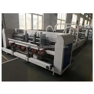 QH-Pack Karton Bergelombang Otomatis Flexo Folder Gluer Mesin/Kotak Karton Yang Membuat Mesin