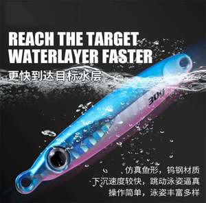 Pesca 10g 15g 25g 30g 40g 60g tungsteno Jig Pesca esca per Trevally affondamento Pesca esca - Product Image 5