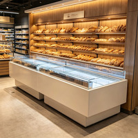 Congélateur professionnel de table à refroidissement par air, écologique, pour îlots réfrigérés, avec vitrine à gâteaux intégrée