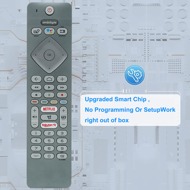 HUAYU PH-V1 Voice Smart LED LCD Android TV Remote Control Replacement for Philips Tvs