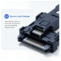 LVDS FFC Flachkabel mit Seitenverriegelung Vergoldeter Kontakt Flexibles Bildschirm-Flachbandkabel für LCD-TV Notebook-Display Industrie