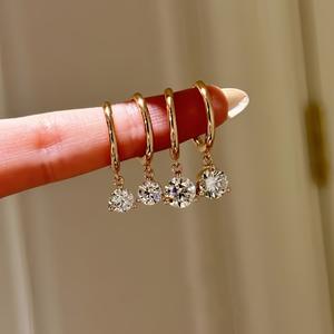 ทวินสตาร์ S925 ต่างหูเงินแท้ ดีไซน์หรูหรา น้ำหนักเบา สไตล์พรีเมียม ประดับเพชรขาว ต่างหูแบบห้อย ต่างหูเดี่ยว - Product Image 1