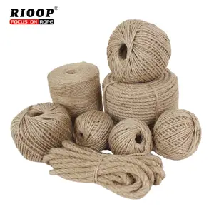 Cord Hemp 4mm Thick Diy Handmade Knitting Vintage Twine Natural Color Linen Rustic String Crafts Jute Rope Biodegradable