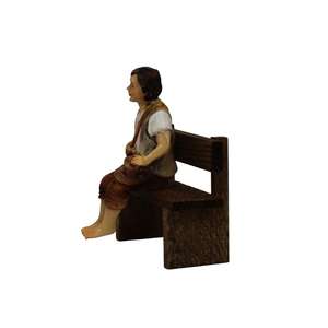 Figurine de Noël peinte à la main de 9 cm, figure de voyageur assis, jouet de Noël (9006935209532) - Product Image 6