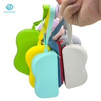 Étui à lunettes en silicone avec sangle de poignet en silicone, étui de rangement portable étanche pour lunettes de soleil, boîte de protection pour lunettes