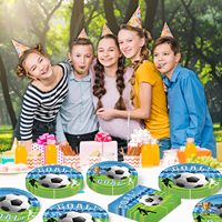 Nouveau bleu vert football thème fête décorations fête d'anniversaire fournitures pas cher bruiteur éruptions papier fête souffleur