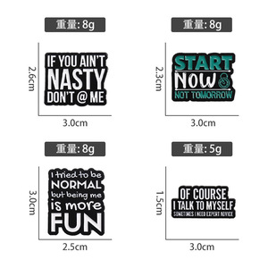 Bắt đầu bây giờ không phải Ngày Mai men pins sáng tạo báo giá ve áo Trâm huy hiệu trẻ em hợp kim trang sức đôi khi chúng ta cần chuyên gia tư vấn - Product Image 4