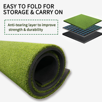 Tapis d'entraînement de golf en gazon artificiel 4x5 pieds, 5 mm d'épaisseur, antidérapant, durable, pliable et portable