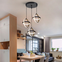 Lampe suspendue LED à trois têtes, design minimaliste, pour salle à manger, bar, bureau, style moderne