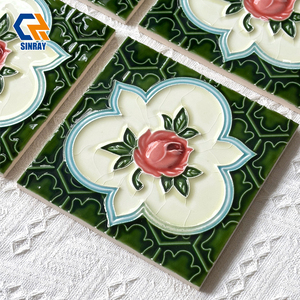 150x150mm 9mm Modern Porcelain <strong>Wall</strong> Tiles for Bathroom Non-Slip Antibacterial Glossy Surface Interior Use <strong>Borders</strong> <strong>Wall</strong> - Product Image 6
