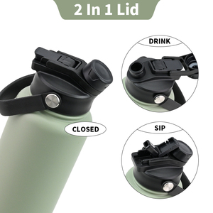 Özel Logo 32oz çift duvar termos spor spor yalıtımlı paslanmaz çelik su kamışlı şişeler kapak - Product Image 3