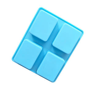 Molde de jabón ovalado de árbol de silicona feliz de 4 cavidades casero DIY y molde para hacer jabón Moules en silicona para Savon - Product Image 4