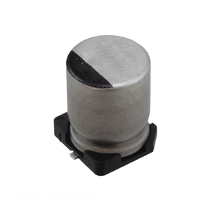 Condensador de Montaje Superficial SMD de 6.3V, 470uF, 20%, Canal del Fabricante 6.3SGV470M8X10.5, 470 uF, CAP ALUM, 6.3V - Product Image 1