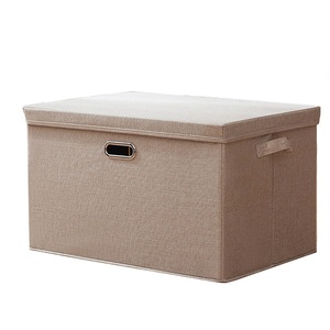 Boîte de rangement pliable extra large avec couvercle <span class=keywords><strong>coulissant</strong></span>, sans installation requise, pour vêtements, armoire, <span class=keywords><strong>tiroir</strong></span>, organisateur de rangement, boîte de rangement en tissu pour jouets - Product Image 5