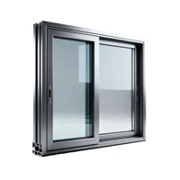 Fenêtres et portes à double vitrage résistantes aux ouragans, cadre en aluminium, fenêtre coulissante