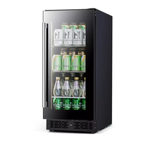 NE-353-12 Zone unique commerciale 1-10 ° Réfrigérateur de présentation de boissons C, 140L, mini-bar avec étagères métalliques