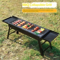 Nouveau barbecue multifonctionnel portable et pliable sans fumée pour l'extérieur, idéal pour la maison, avec grille à charbon de bois
