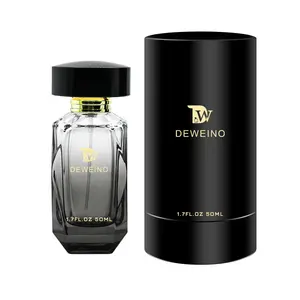 Frasco de perfume de vidro vazio de 50ml, frasco de vidro de luxo exclusivo de alta qualidade para embalagem de frasco de perfume