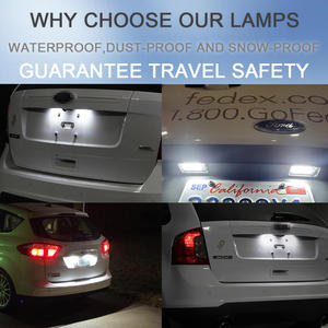 Feu de plaque d'immatriculation LED de rechange pour Ford Mondeo Focus DA3 5D <span class=keywords><strong>Fiesta</strong></span> <span class=keywords><strong>MK6</strong></span> JA8 Ranger C-MAX <span class=keywords><strong>S</strong></span>-MAX Focus Réflecteur Lampe de plaque d'immatriculation - Product Image 2