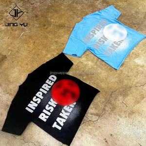 Camisetas de Hombre de Algodón Grueso Extra Grandes con Logotipo Personalizado, Camisetas Vintage con Estampado Gráfico de Alta Calidad, Lavado Ácido - Product Image 2