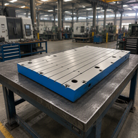 Plateforme en fonte à rainures en T pour le montage d'accessoires, le serrage et le positionnement dans les ateliers d'ingénierie